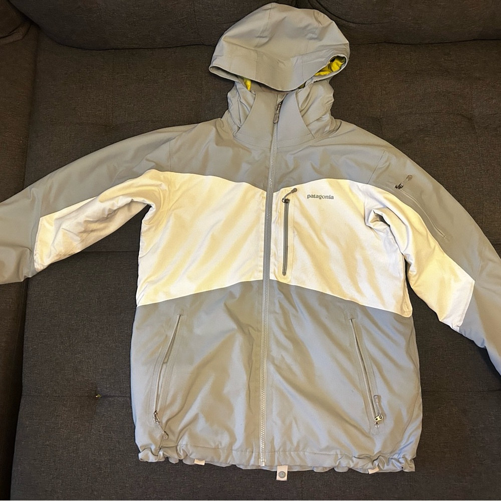 Patagonia white and Gray Jacket